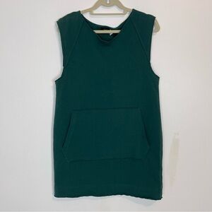 BDG Urban Outfitters sleeveless sweatshirt dress kangaroo pocket v neck green S